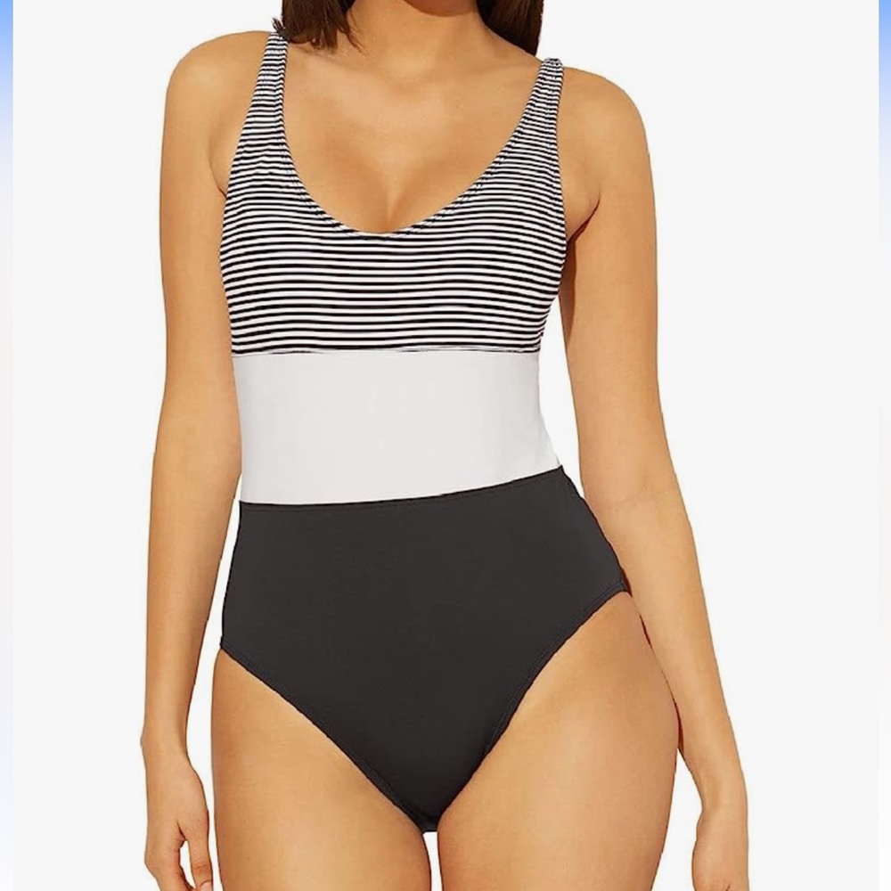 NWT Bleu Rod Beattie Inside The Lines Tanki One-Piece / Size 10